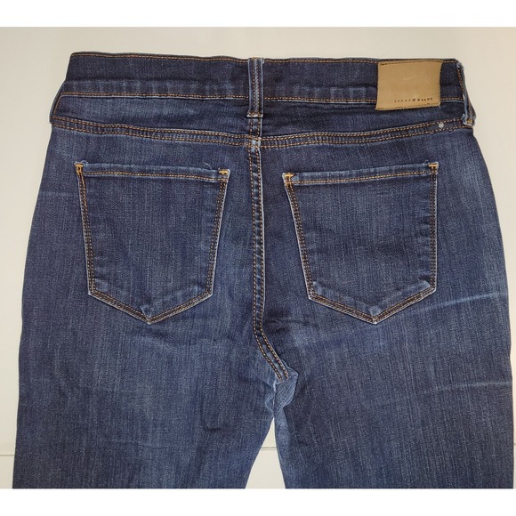 Lucky Brand Retro Women's Blue Hand crafted Brooke Straight Denim Jeans Sz‎ 4/27 - Picture 7 of 10